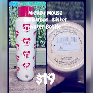 GLITTER MICKEY MOUSE WATER BOTTLE
